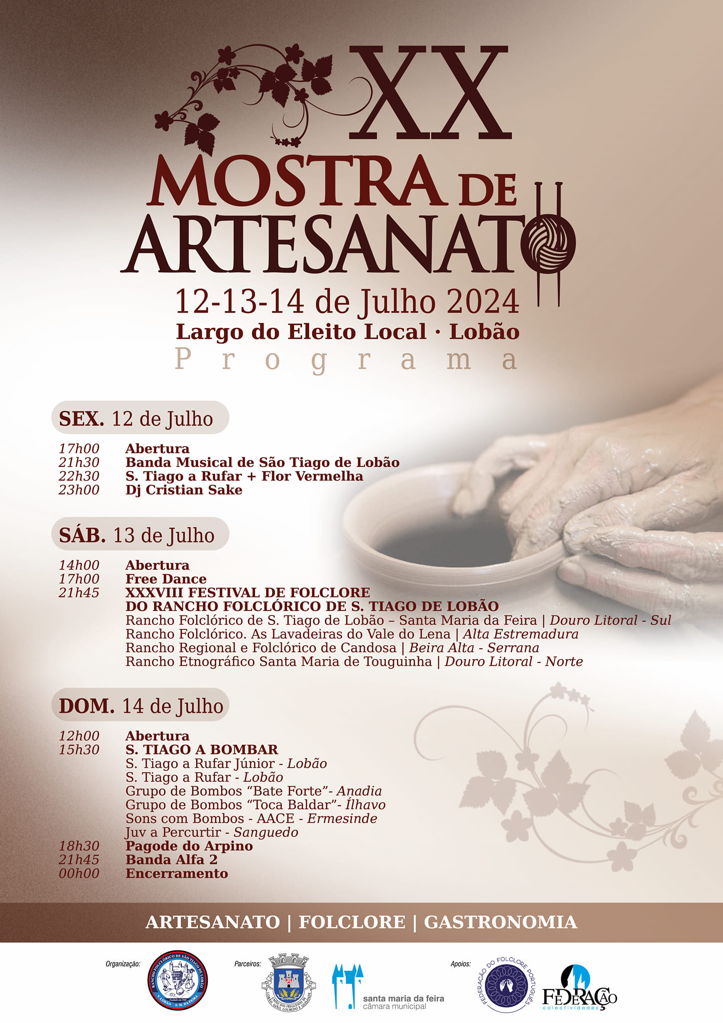 𝗫𝗫 𝗠𝗢𝗦𝗧𝗥𝗔 𝗗𝗘 𝗔𝗥𝗧𝗘𝗦𝗔𝗡𝗔𝗧𝗢 - 𝟮𝟬𝟮𝟰 - 12, 13 e 14 de Julho